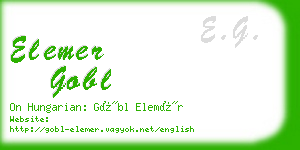 elemer gobl business card